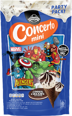Concerto Marvel Mini Party Pack Cookie Creamy